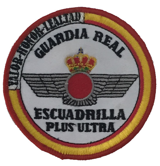 Escudo bordado GUARDIA REAL \" Escuadrilla Plus Ultra \" Valor, Ho